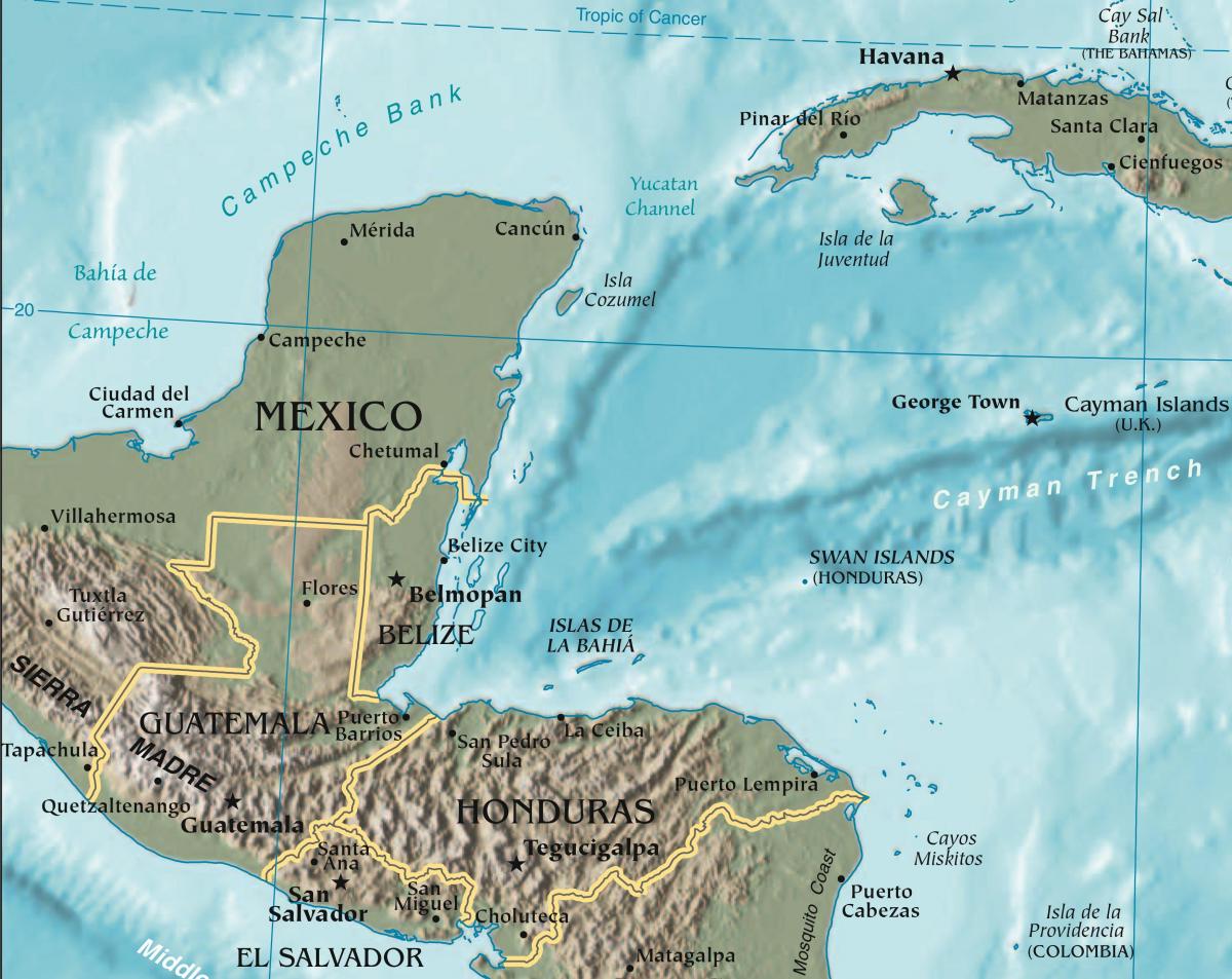 map of gulf of Honduras