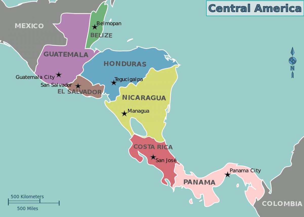 map of Honduras map central america