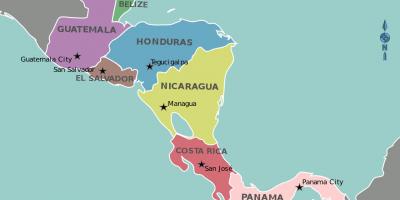 Honduras map central america - Map of Honduras map central america (Central  America - Americas)