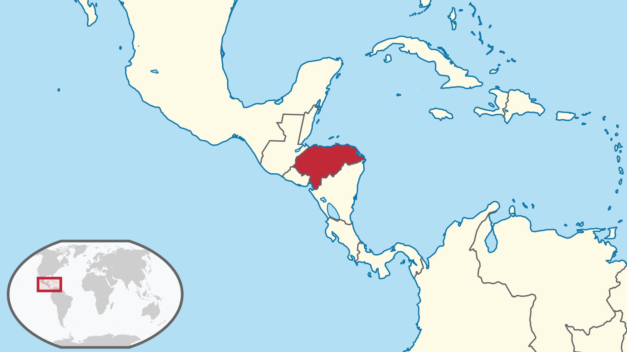Honduras World Map Honduras Location On World Map Central