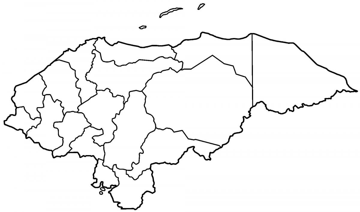 map of blank map of Honduras