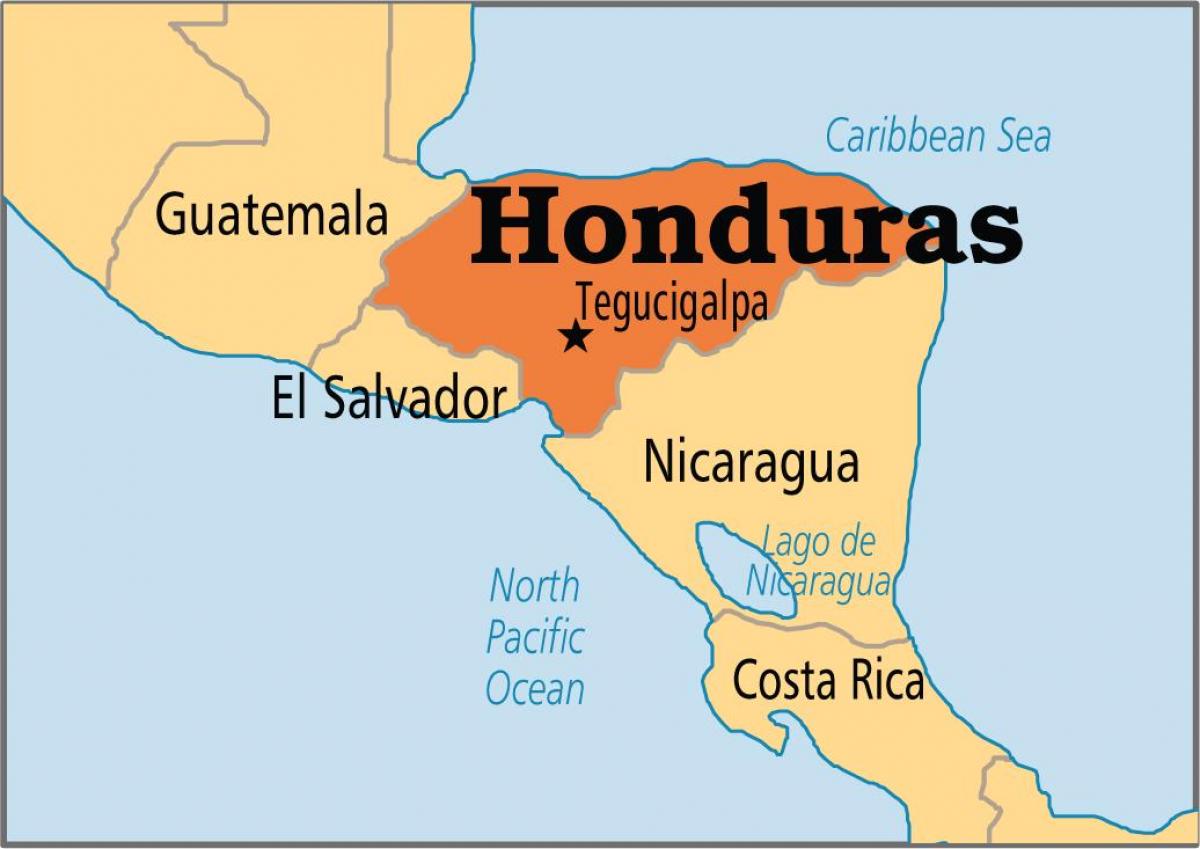 Capital Of Honduras Map Honduras Capital Map Central America Americas   Capital Of Honduras Map 