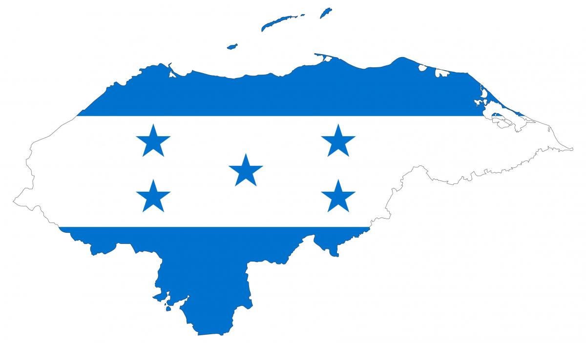 map of Honduras flag