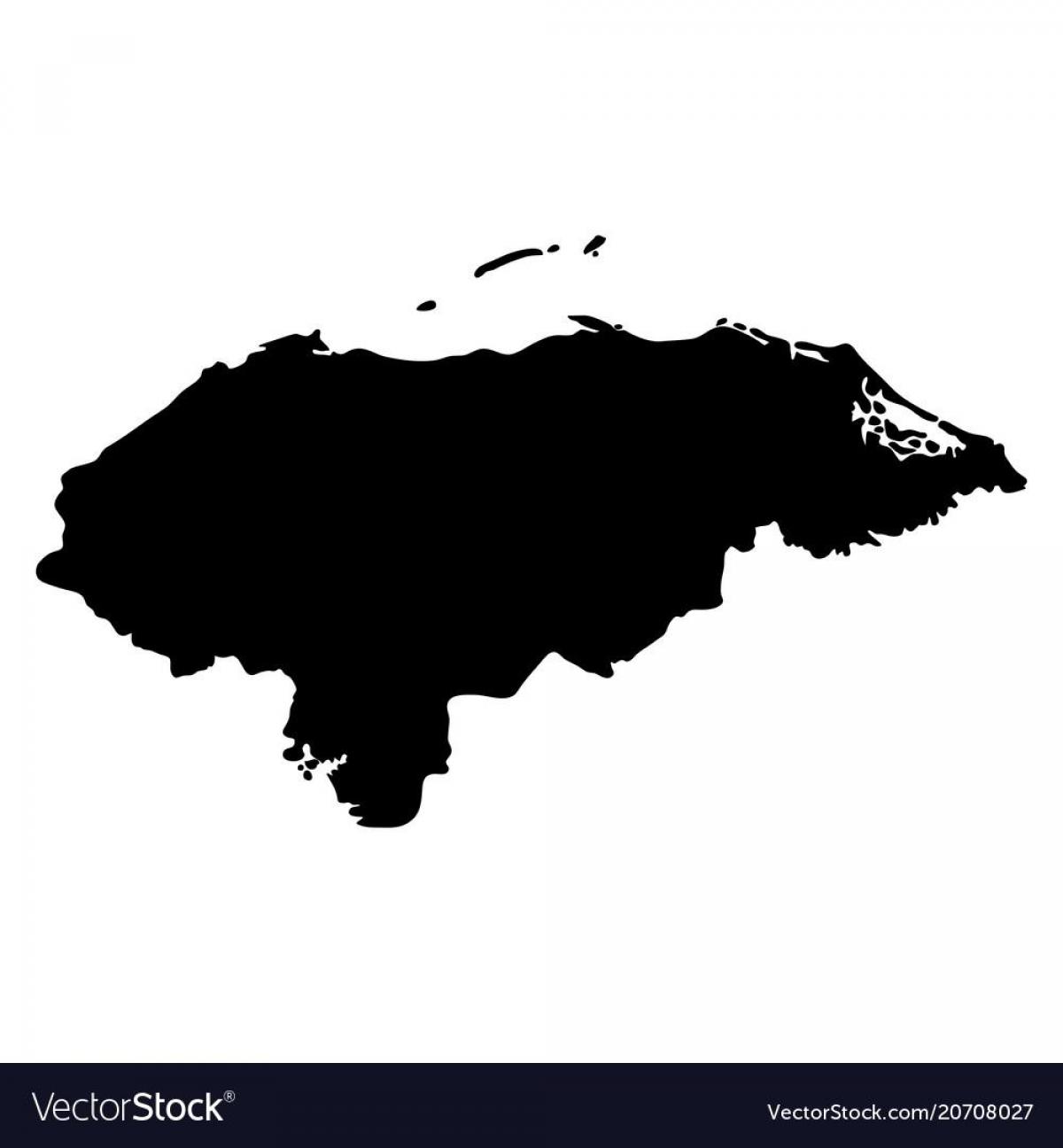 map of Honduras map vector
