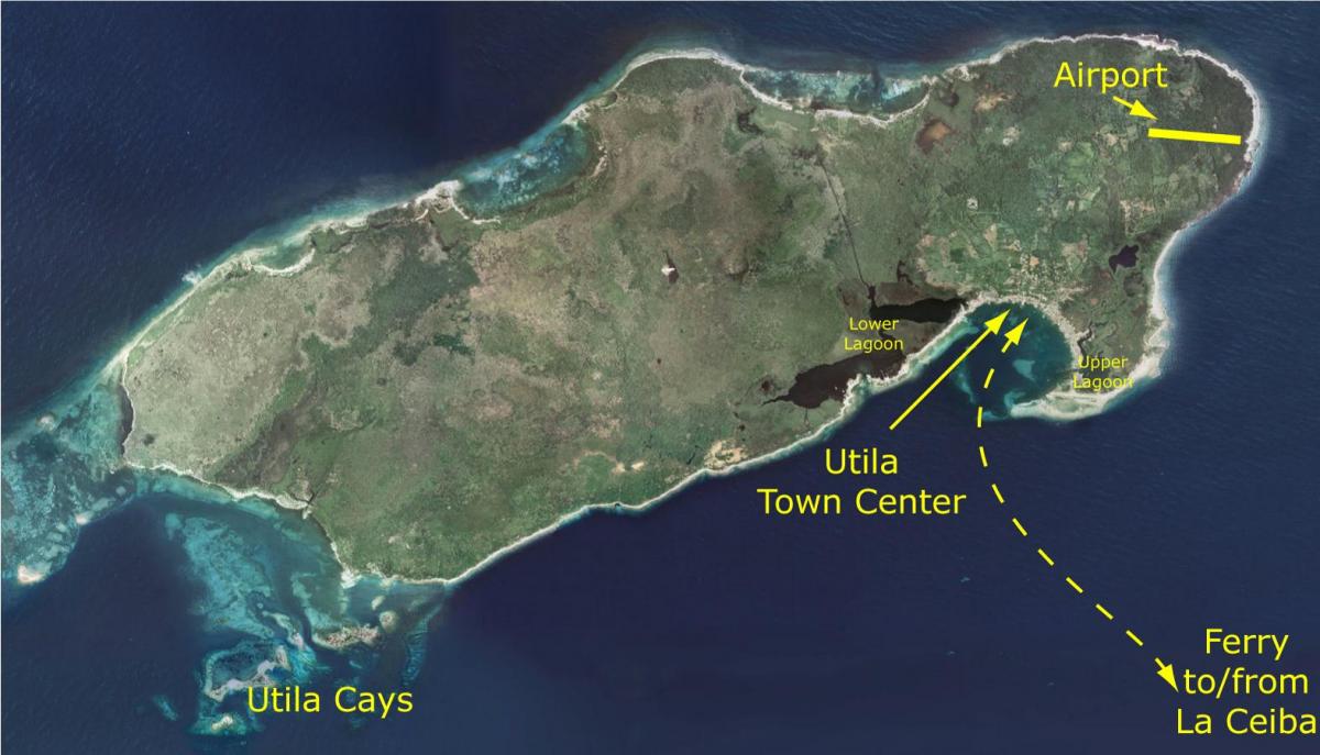 map of utila Honduras