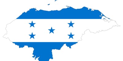 Map of Honduras flag