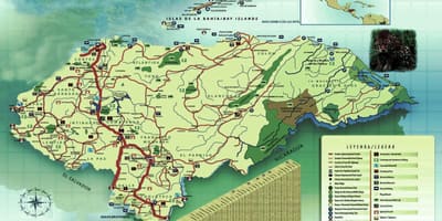 Map of Honduras geography