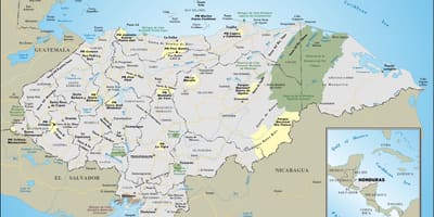 Map of Honduras road