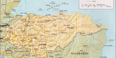 Roatan bay islands Honduras map